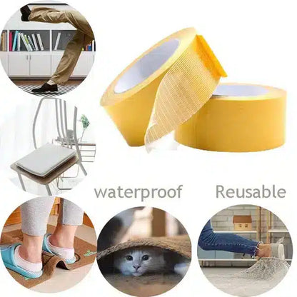 🔥Hot Sale🔥 Strong Adhesive Double Sided Gauze Fiber Mesh Tape