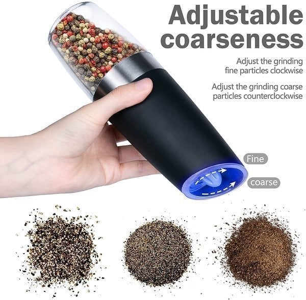 🔥 Automatic Electric Gravity Induction Salt & Pepper Grinder