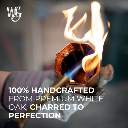 Whiskey Grail - Handmade Charred Oak Bourbon Glass: Experience The Barrel Aged Flavor