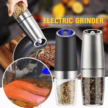 🔥 Automatic Electric Gravity Induction Salt & Pepper Grinder