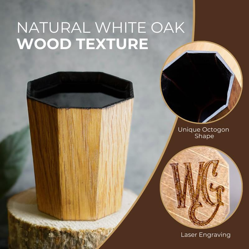 Whiskey Grail - Handmade Charred Oak Bourbon Glass: Experience The Barrel Aged Flavor