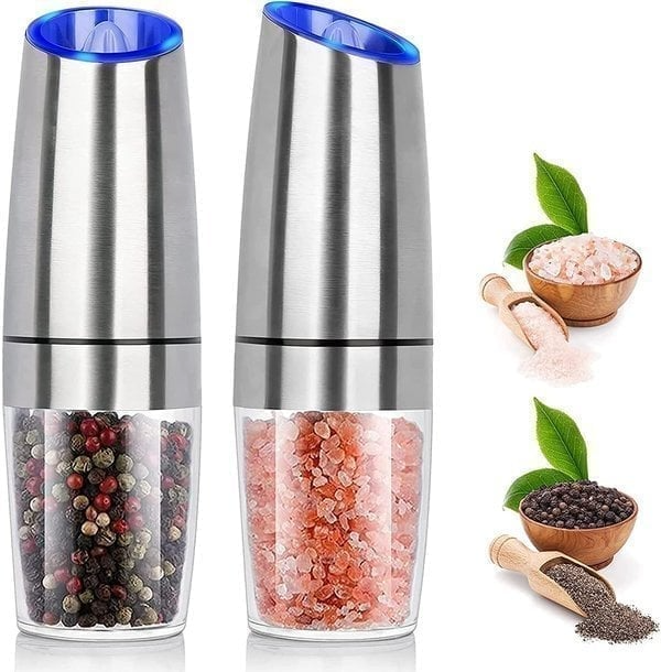 🔥 Automatic Electric Gravity Induction Salt & Pepper Grinder