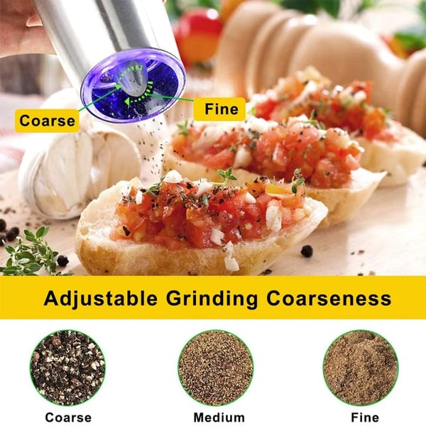 🔥 Automatic Electric Gravity Induction Salt & Pepper Grinder