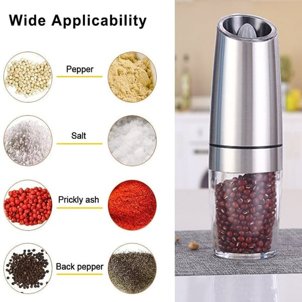 🔥 Automatic Electric Gravity Induction Salt & Pepper Grinder