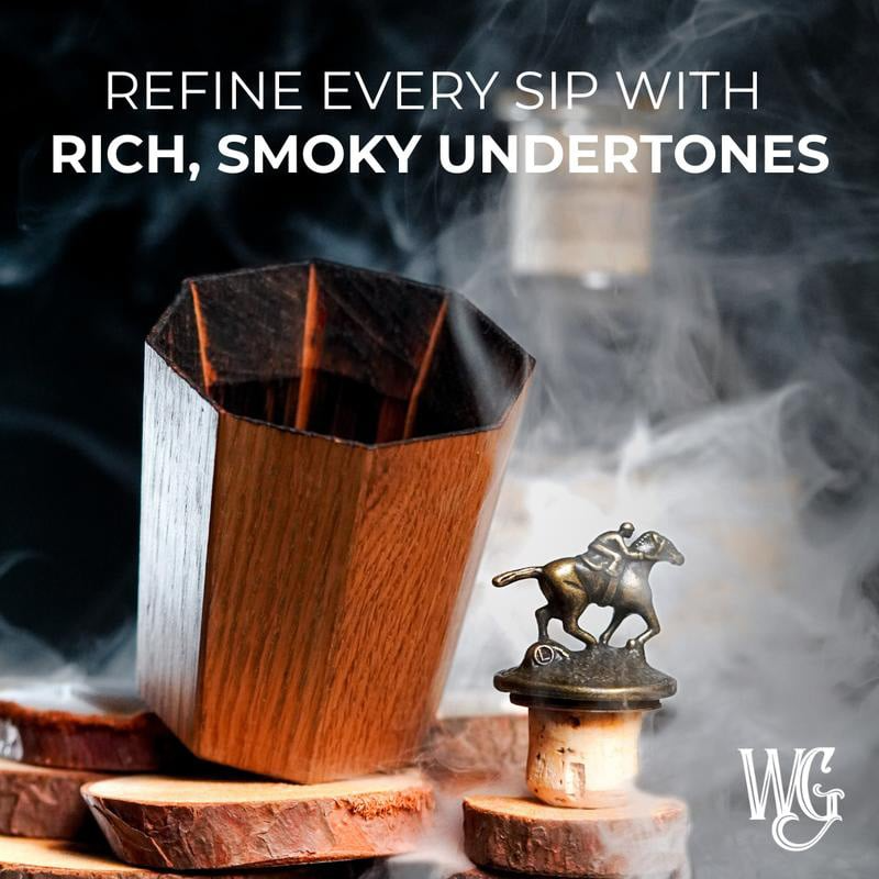 Whiskey Grail - Handmade Charred Oak Bourbon Glass: Experience The Barrel Aged Flavor