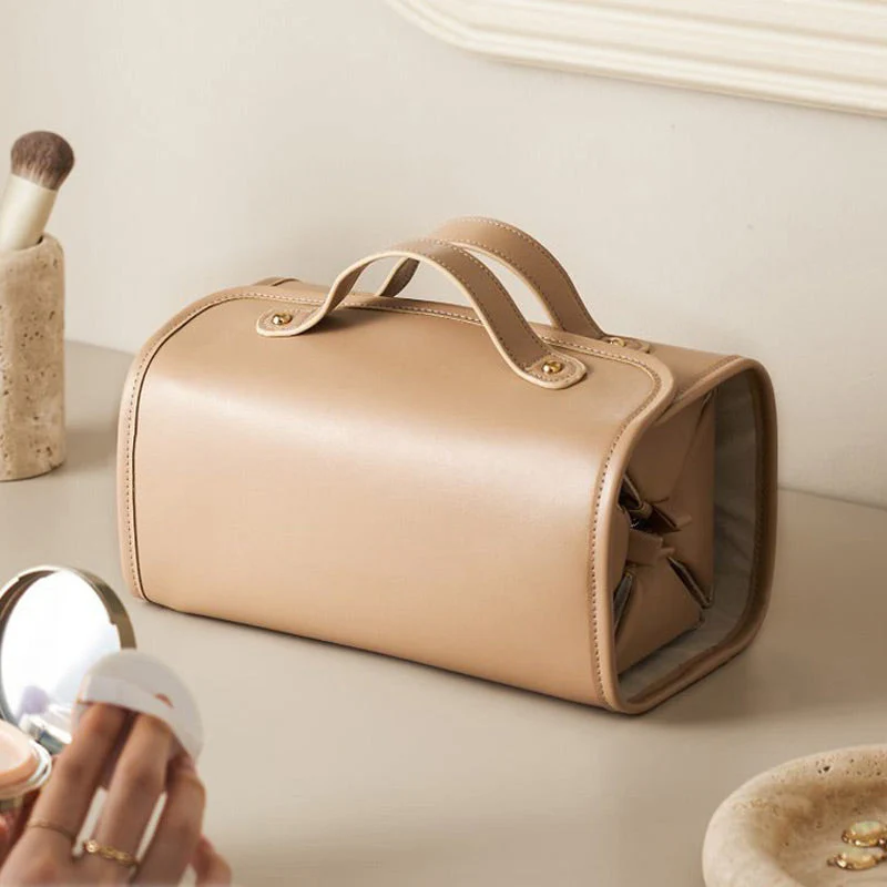 TO DAY 49% OFF Leather Waterproof Cosmetic Bag